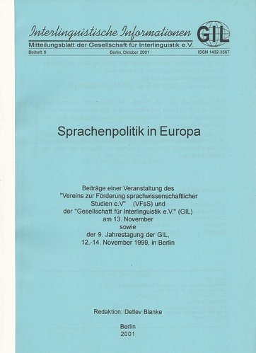 Blanke: Sprachenpolitik in Europa.