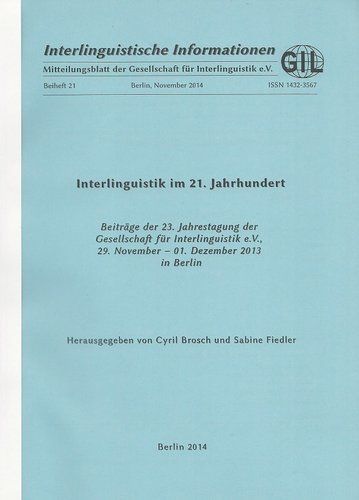 Brosch/Fiedler (Hrsg.)Interlinguistik im 21. Jahrhundert
